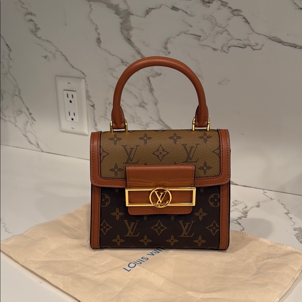 Louis Vuitton Brown and Tan Monogram Mini Bag